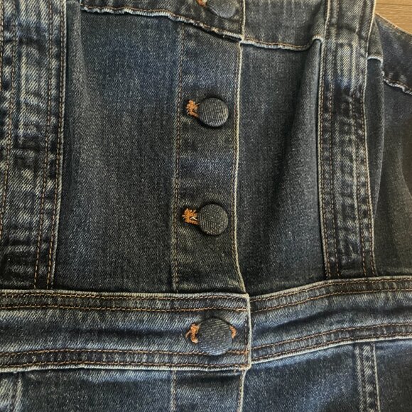 Madewell Denim Covered-Button Dress Size 2 - Picture 11 of 14
